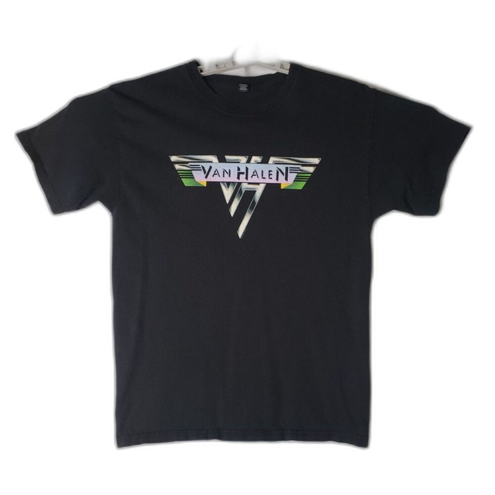 Van Halen Classic Logo Black Short Sleeve T Shirt Unisex Size Medium